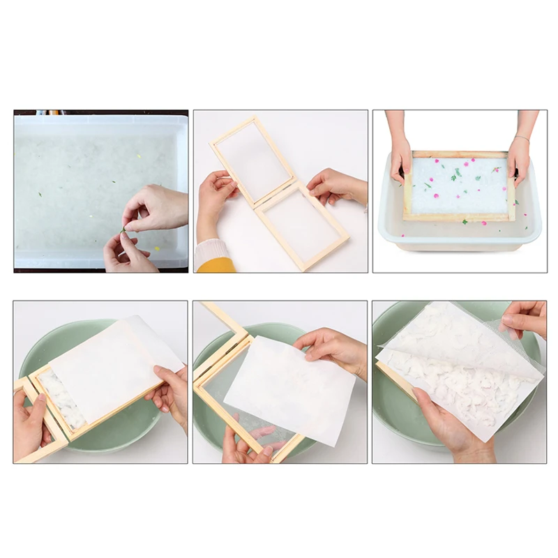 New Multi-size Paper Making Mould Frame DIY Papermaking Paper Making Screen Learning Wood Handcraft Gift Wooden Mesh Mold