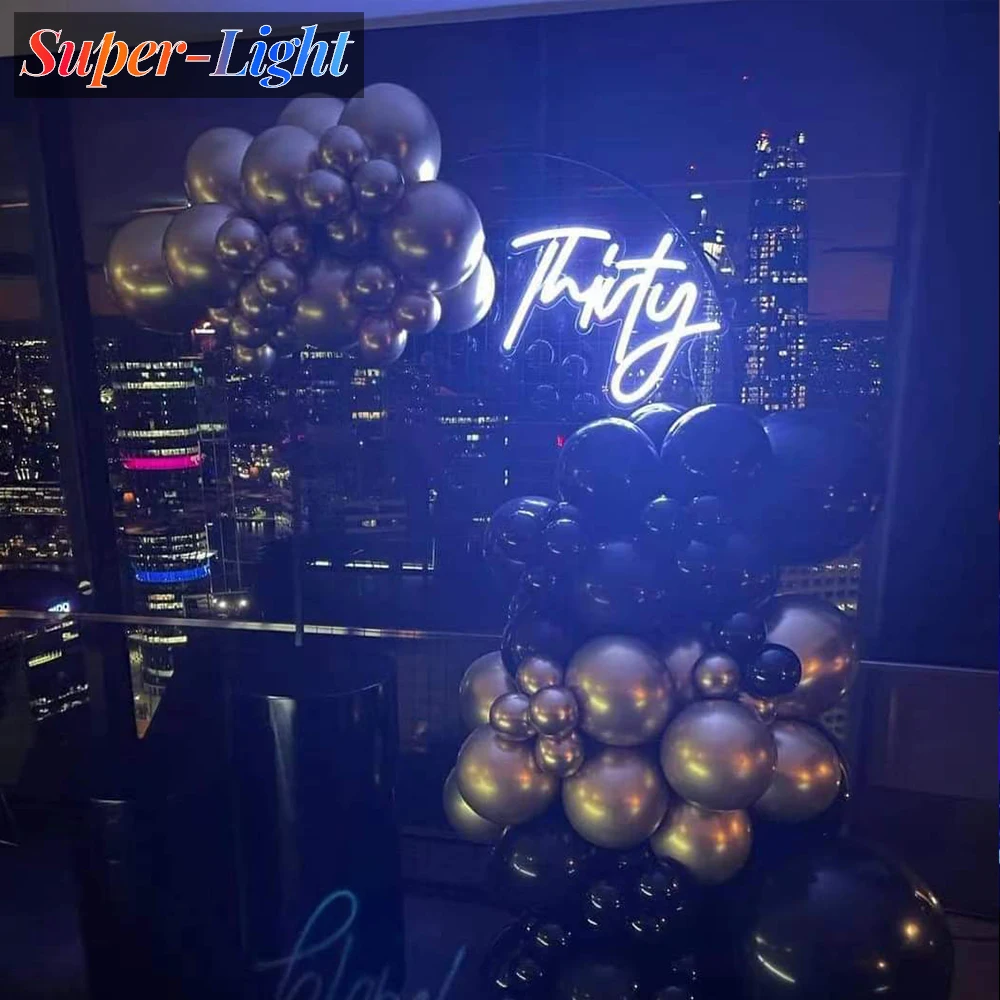 LED Birthday thousand Party Neon Light Custom Anniversary Sign For Age Decoration Party Hello hTirty regali personalizzati