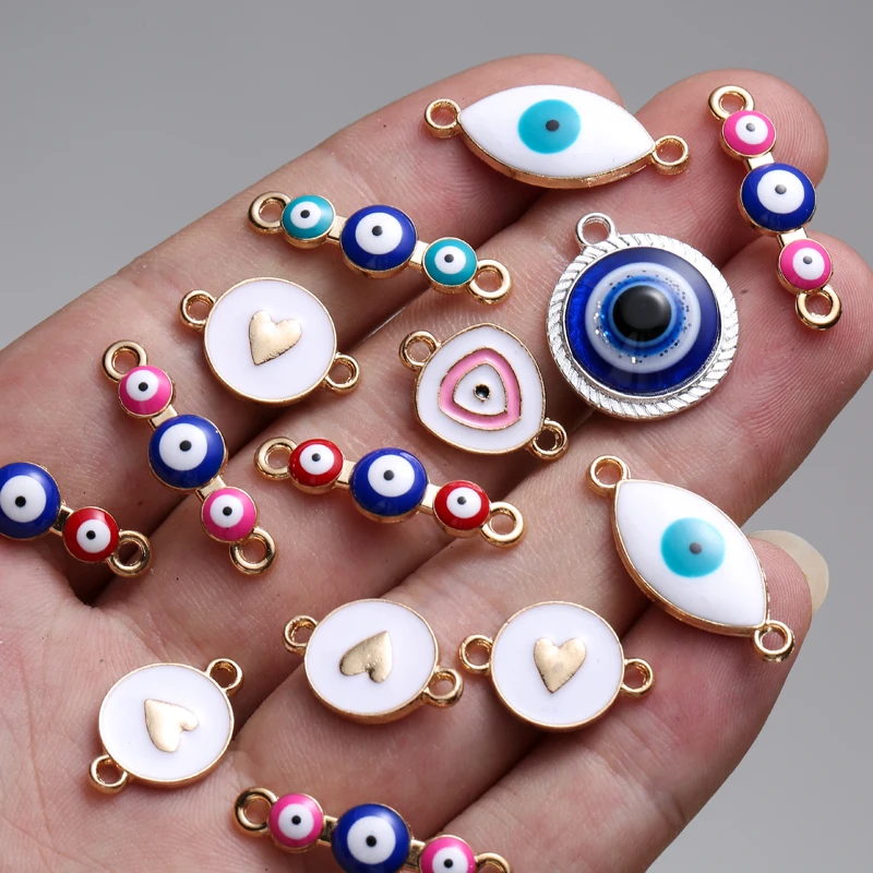 New Arrival 20pcs/lot Mixed Eye Connector Pendant DIY Bracelet Necklace for Jewelry Making Accessories