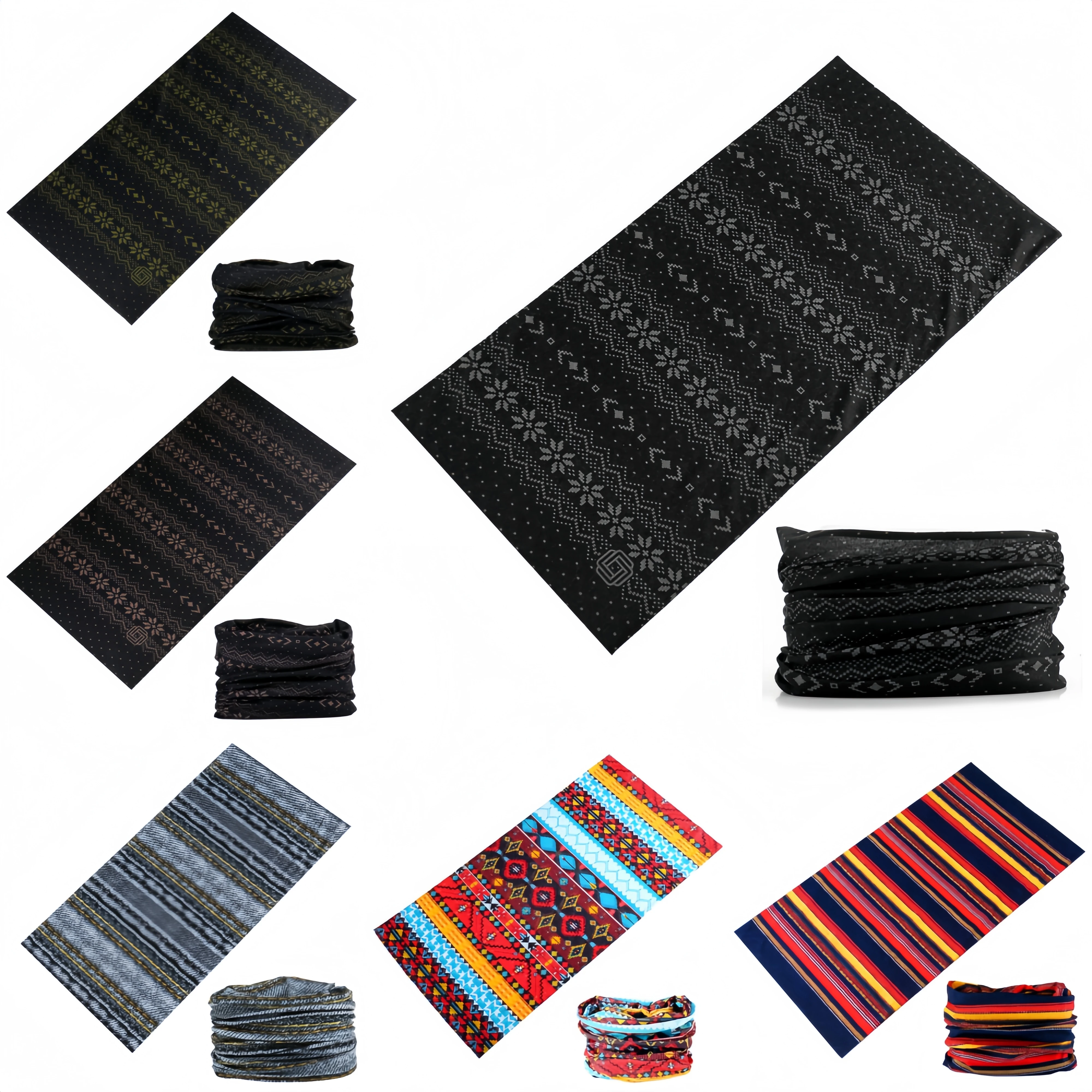 2025 New Fashion Stripe Design Face Bandana For Women Men Cycling Headbands Female Male Buffs Neck Scarf Balaclava Baff Turban