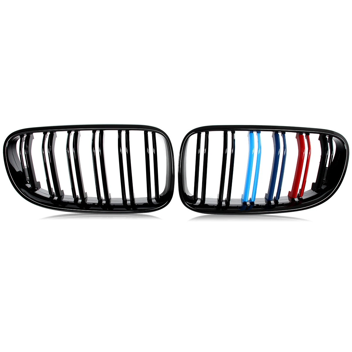 Glossy Black M-Color Front Kidney Grille For BMW E92 E93 325i 335i LCI 2010-2014