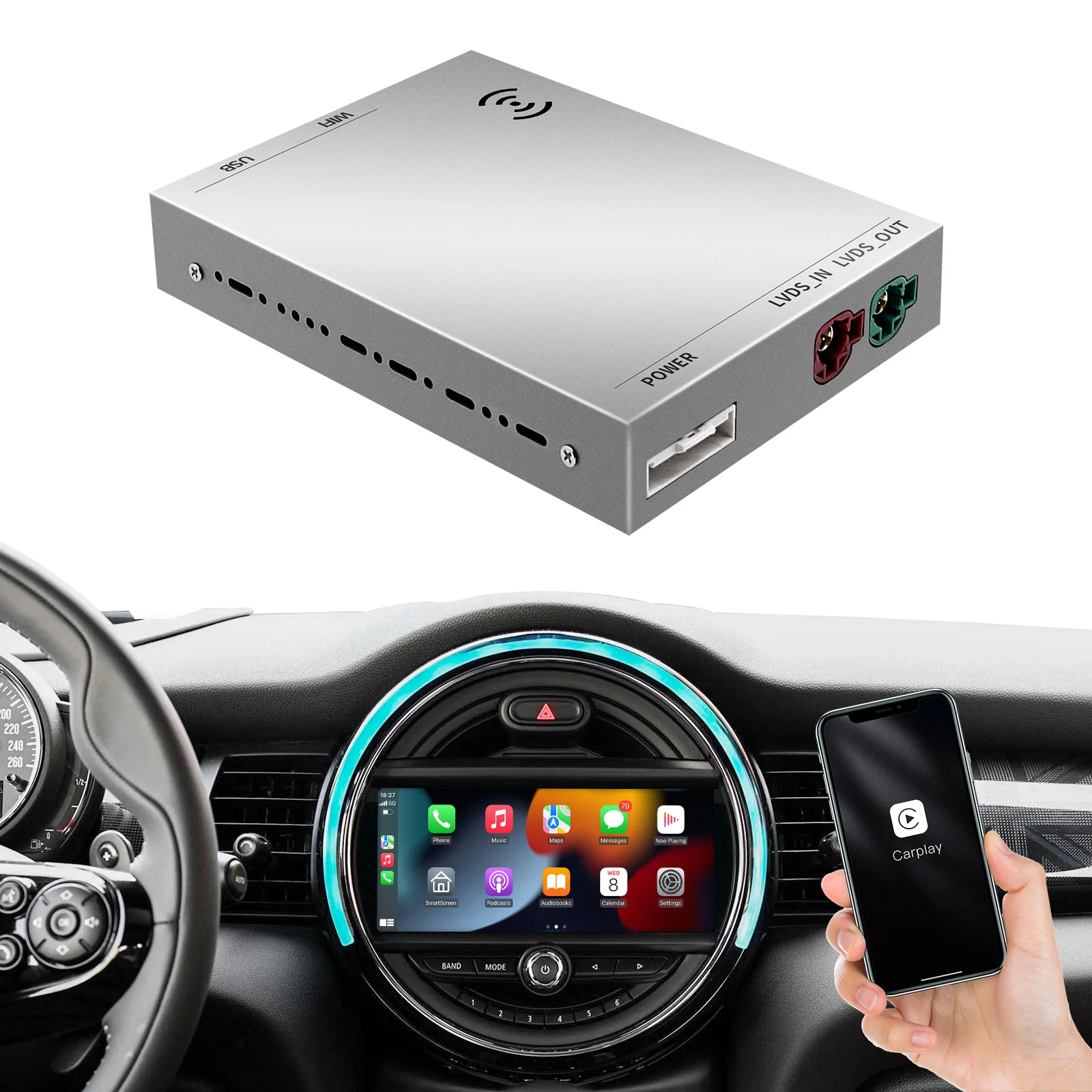 Wireless Video Interface With Carplay Android Mirrorlink For BMW Mini NBT EVO CIC CCC Cooper F20 F30 1-Year Warranty