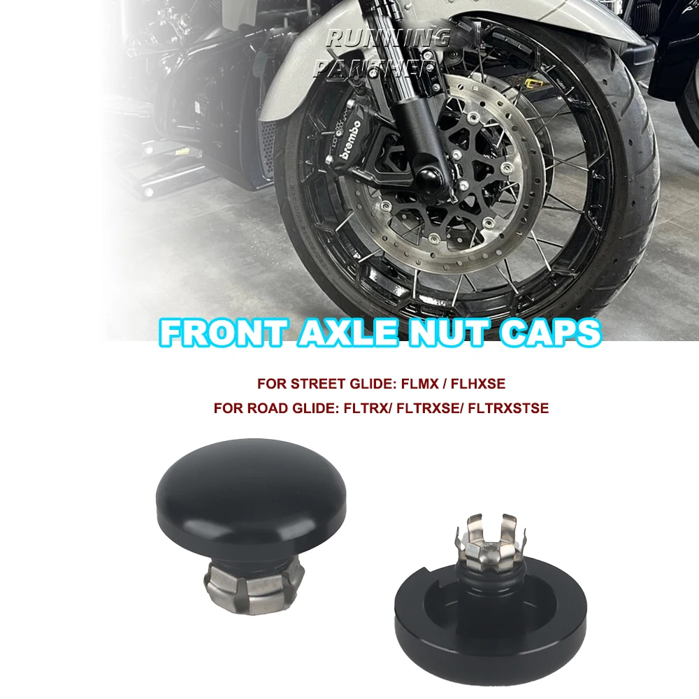 

For Touring Road Glide Street Glide FLHX FLTRX CVO Axle Lug Nut Caps Cover Motorcycle Accessories
