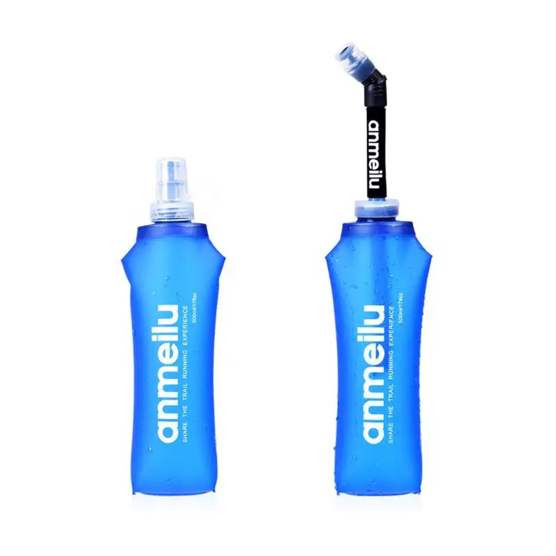 Imagem -04 - Bpa Straw Folding Soft Flask Garrafa de Água Dobrável Correndo Jogging Hidratação Bexiga Pack Vest 250ml 500ml