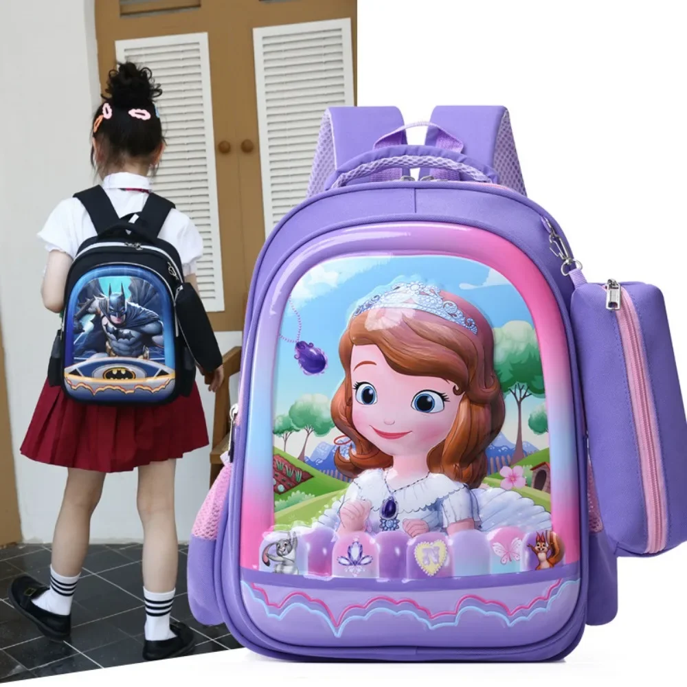 Mochila escolar con estampado de dibujos animados para niños y niñas, morral escolar con carcasa dura 3D de grado 1-2, alivia la carga, gran capacidad, regalos, novedad de 2024