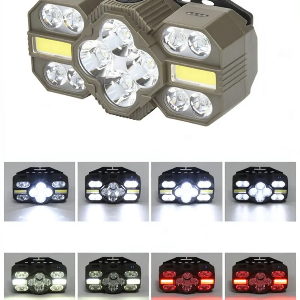 Durable LED Headlamp Comfortable Wearable Headlight Long Battery Life For Outdoor Camping Hiking Night Fishing Cycling Run