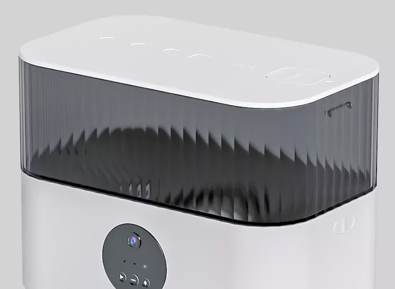 Double Bowls Two-way Splitter smart Automatic dry Food Dispenser 5L Large Capacity Stainless Steel Bowl