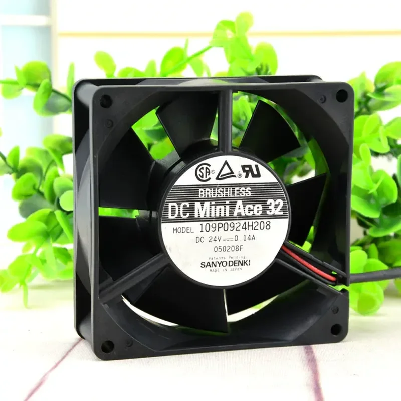 Sanyo 109P0924H208 9CM 9032 24V 0.14A two-wire, ultra-quiet, inverter, fan