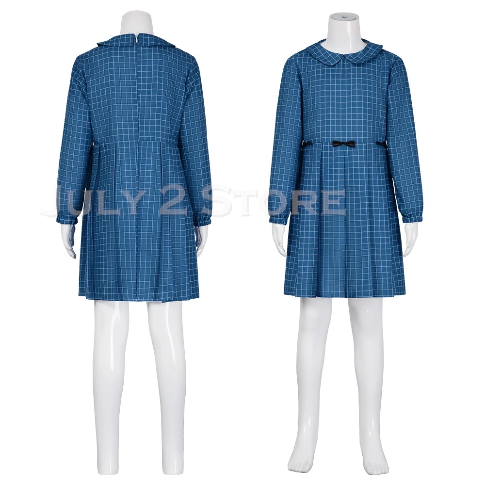 Erwachsene Kinder Halloween Esther Cosplay Kostüm blaues Kleid beängstigend Orphan Cosplay Horror Outfit Uniform Party Mädchen Rollenspiel Kleidung