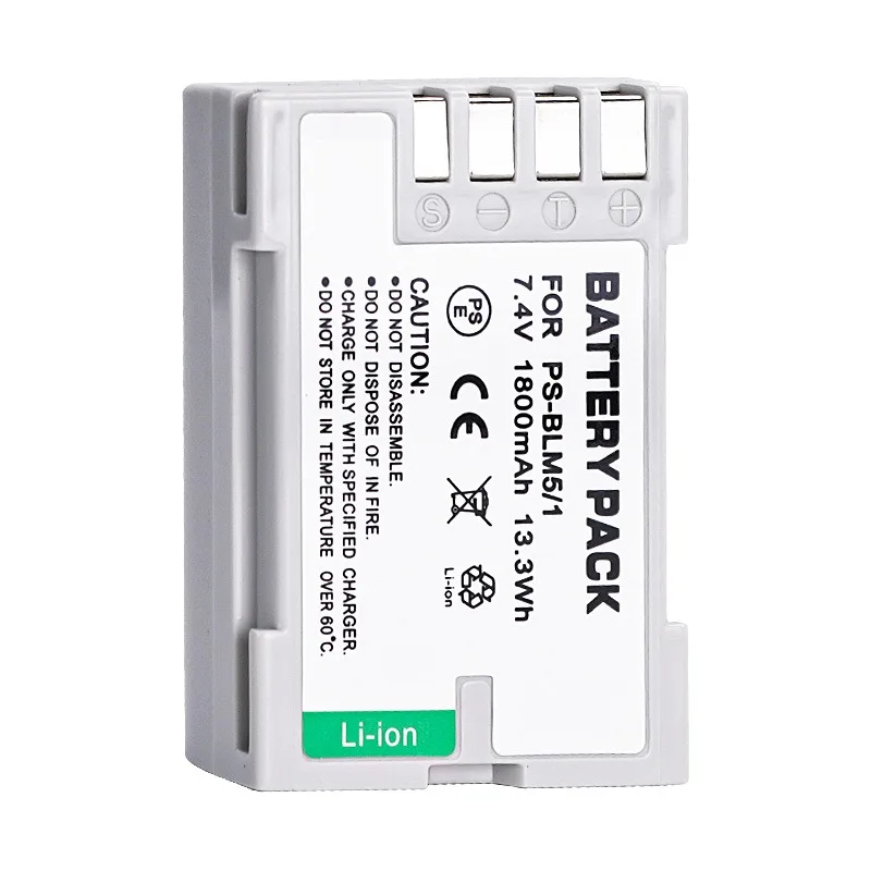 BLM-5 Battery 1800mAh for Olympus BLM-1 OM-D E-M1 E-M5 E-M10 PEN E-PL1 E-PL2 E-PL3 E-PL5 E-30 E-420 E-520 E-500 C-8080 C-7070