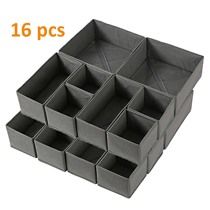 

8pcs/16pcs Drawer Organizer Clothes Dresser Organizer Box Closet Organizer and Storage Divider Bins for Clothing Socks Underwear