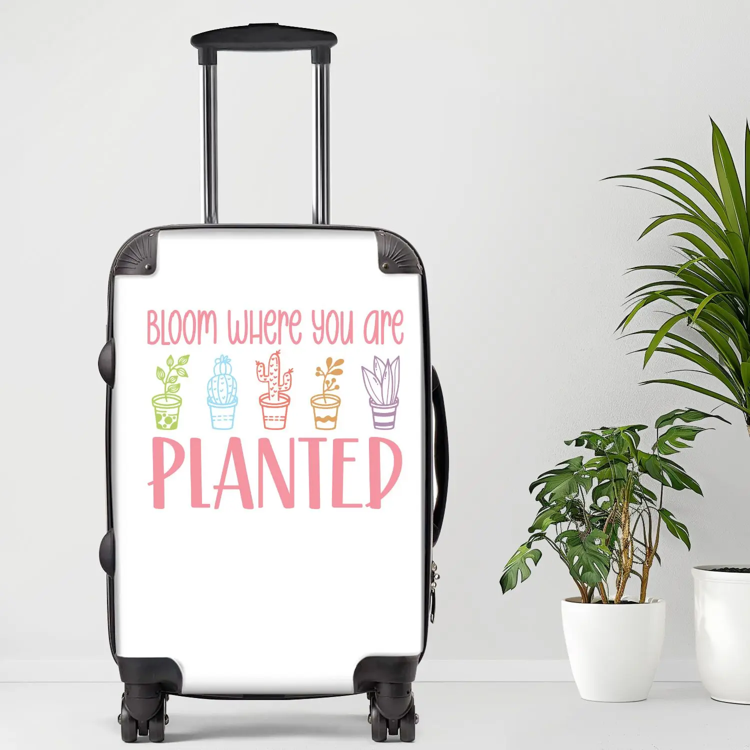 

Bloom Where You Are Planted2 Luggage, 20/24/28 Inch Luggage, Carry-On, Custom Luggage, Luggage Set, Suitcase, Travel, Vacation,