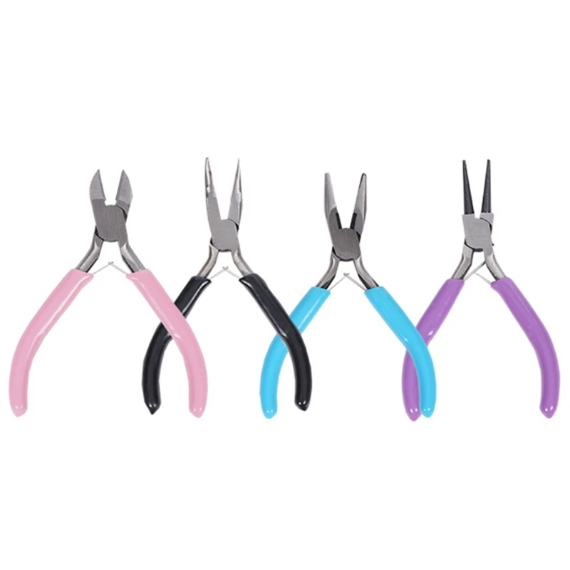 

4Pcs Jewelry Making Tool Wire Cutter Round Nose Pliers Set Jewellery Making Tool for Jewellery Making Jewellery Repair Dropship