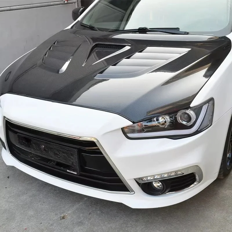 Capot moteur avant en fibre de carbone de style OEM de haute qualité compatible avec Lancer Evolution X Evo 10, pièces de modification extérieures pour auto