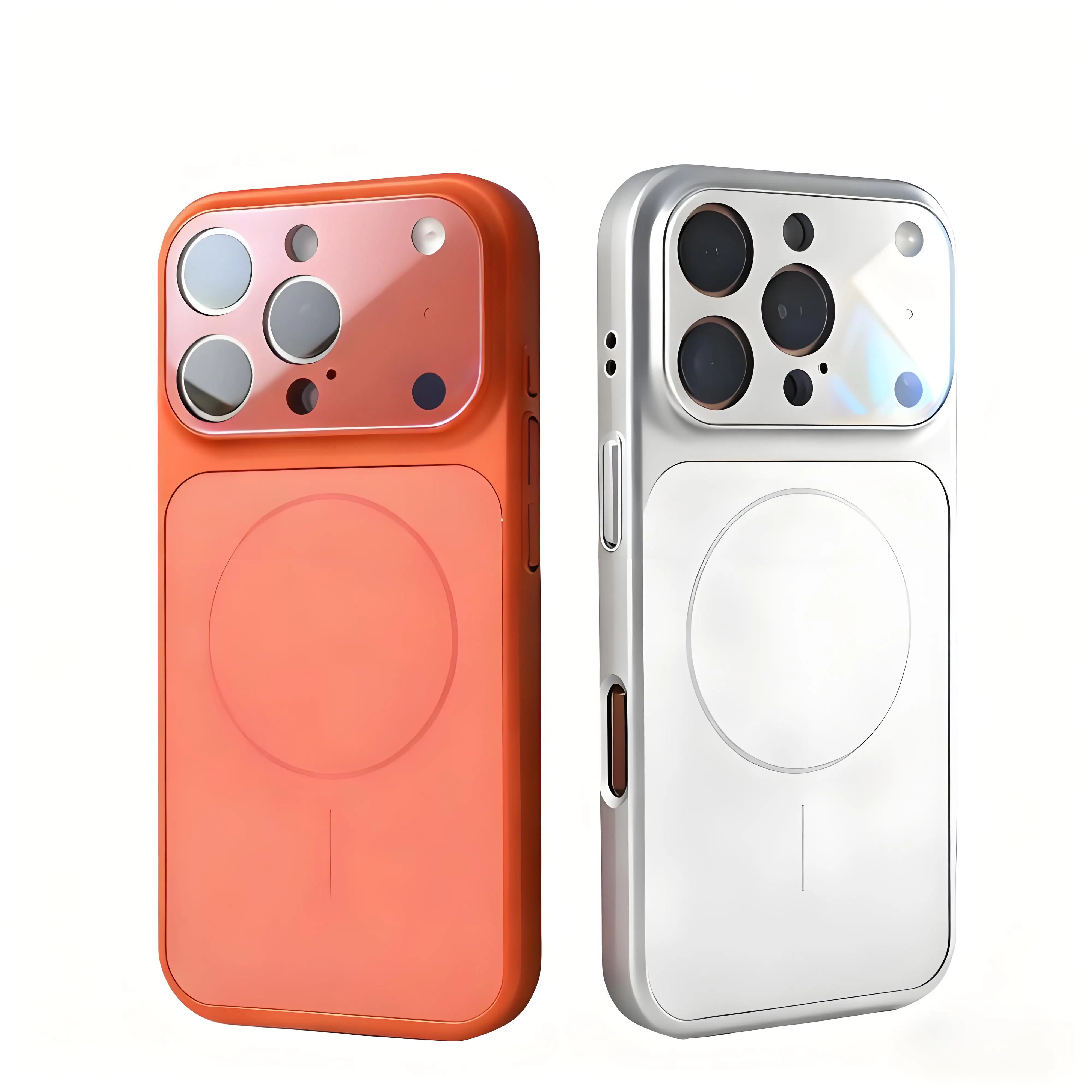 

Роскошный матовый чехол для телефона из нано-стекла для iPhone 17, Air 16, 15, 14, 13, Pro Max, магнитный чехол для беспроводной зарядки Magsafe Armor Cover