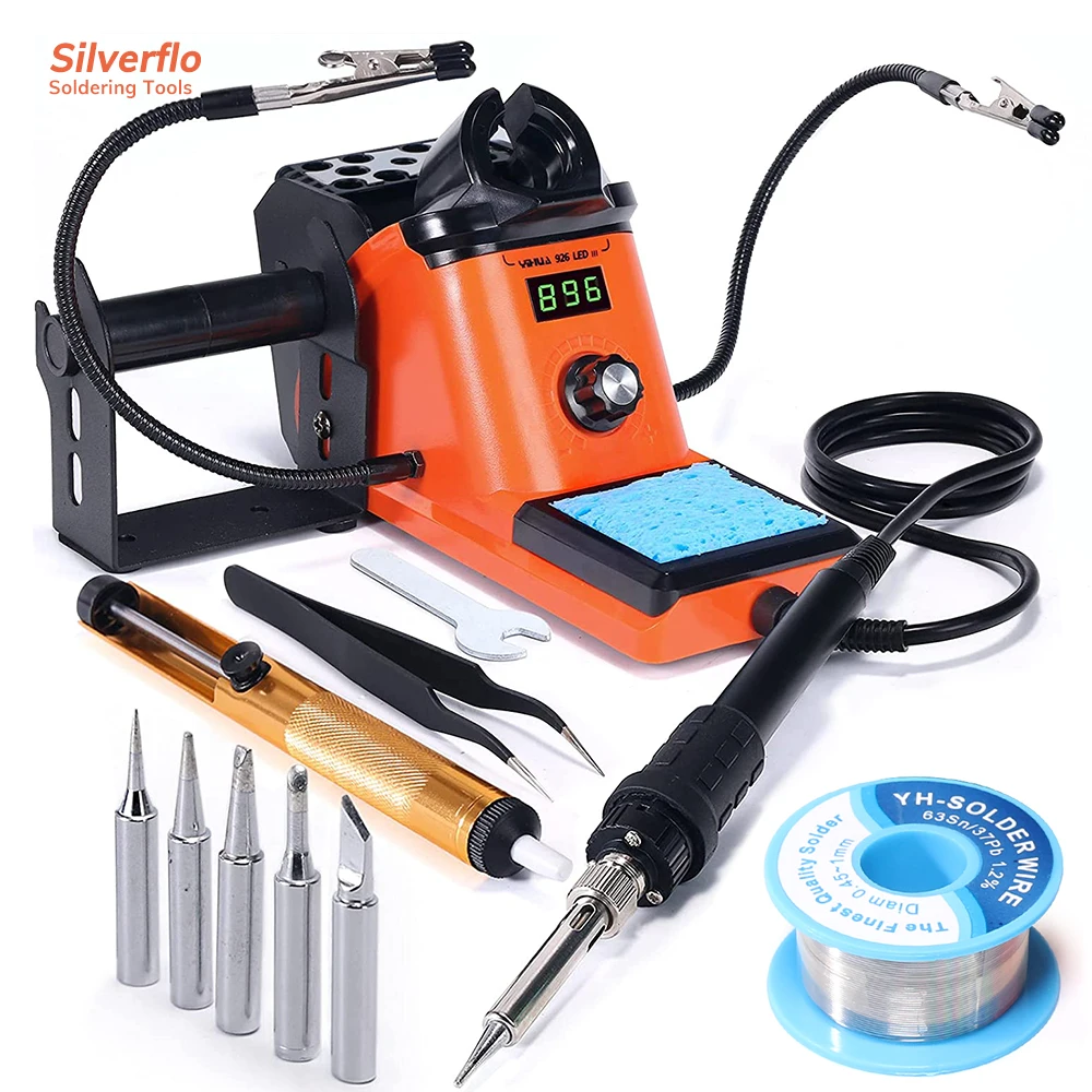 

YIHUA 926LED-III Digital Electric Soldering Iron Kit with Helping Hands 960I Adjustable Temperature Portable Soldering Station