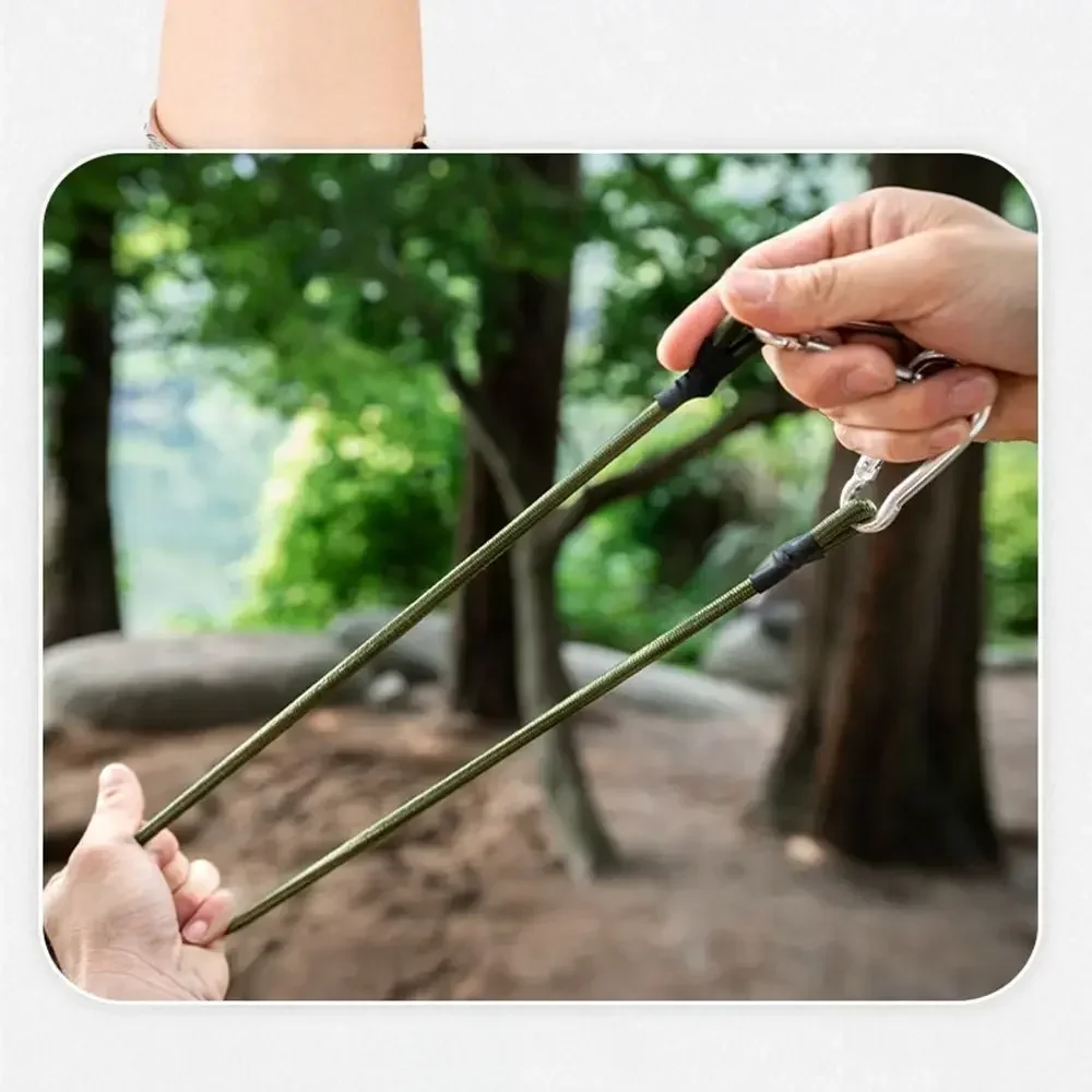 30/60/90 ซม.กลางแจ้ง Heavy Duty Bungee สายไฟสีเขียว 7 มม.บรรจุ Clothesline กระเป๋าเดินทางบรรจุเชือก