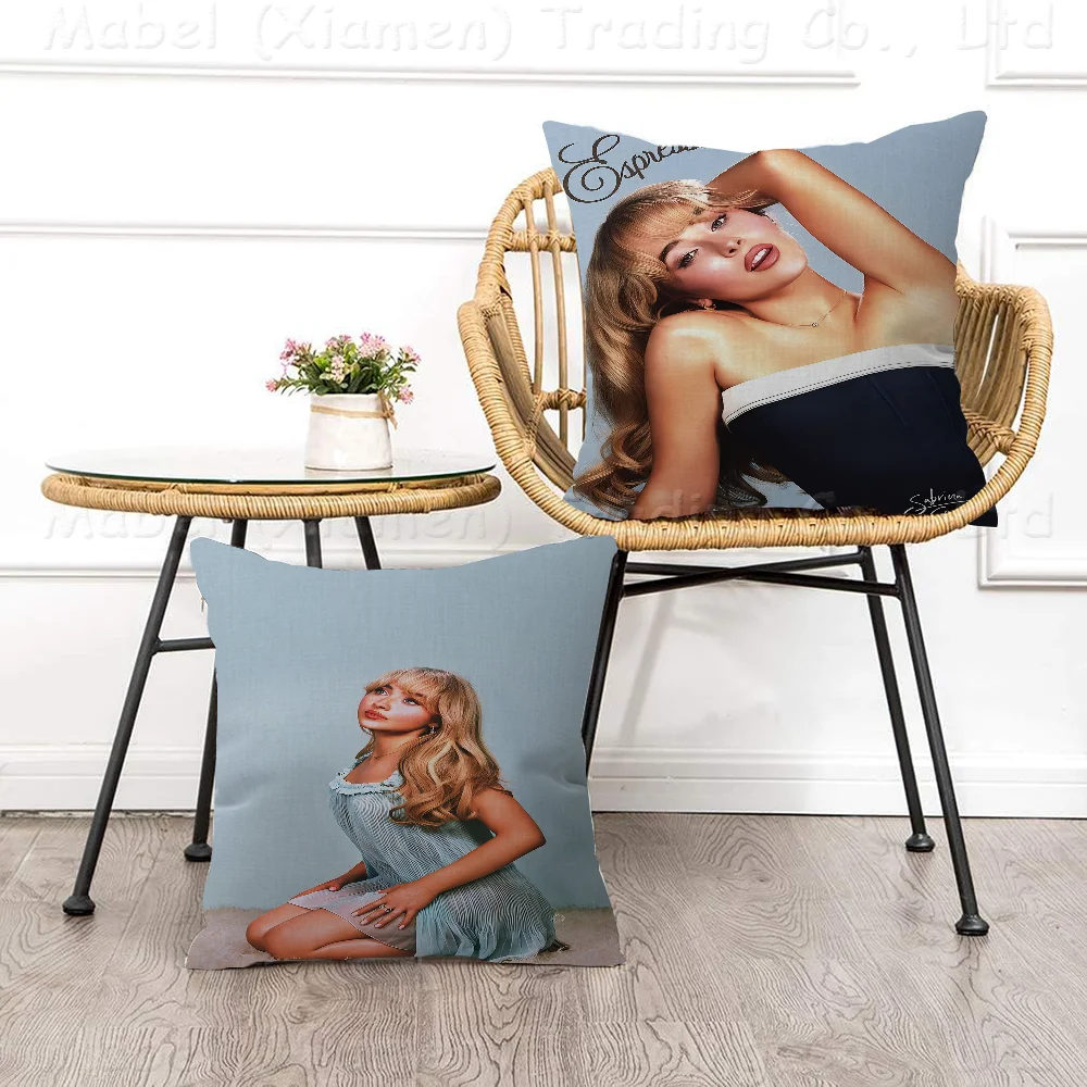 

Singer Sabrina Carpenter Pillow Cushion Cover Pillowcase Living Room Sofa Home Decor Customized