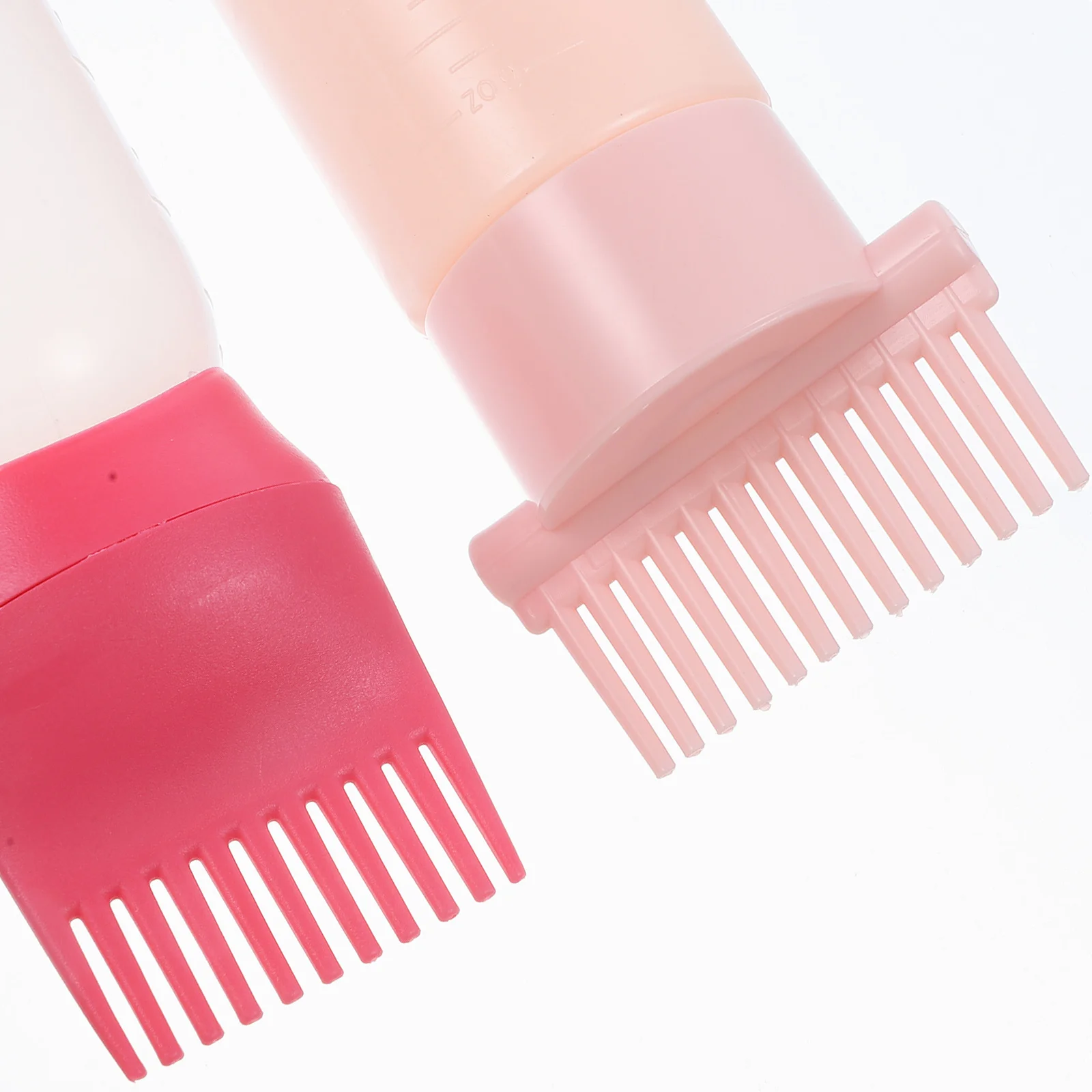

2Pcs Hair Applicator Bottle Set 120ml Pink Scalp Oiling Applicator Bottle For Hair Comb Ergonomic Design Easy Squeeze Travel