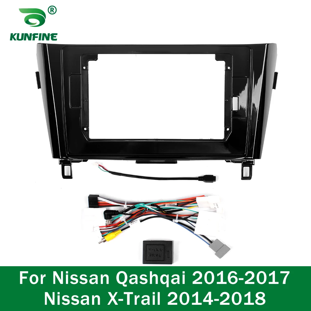 

Car GPS Navigation Stereo For Nissan Qashqai 2016 2017 Radio Fascias Panel Frame Fit 2Din 10 Inch In Dash Headunit Screen