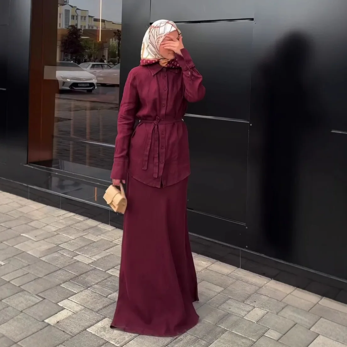 

Skirt Suit Women Party 2 Piece Sets Shirt Long Skirts Single Breasted Lace Up Top A Line Outfits Spring Summer Ensemble 2026