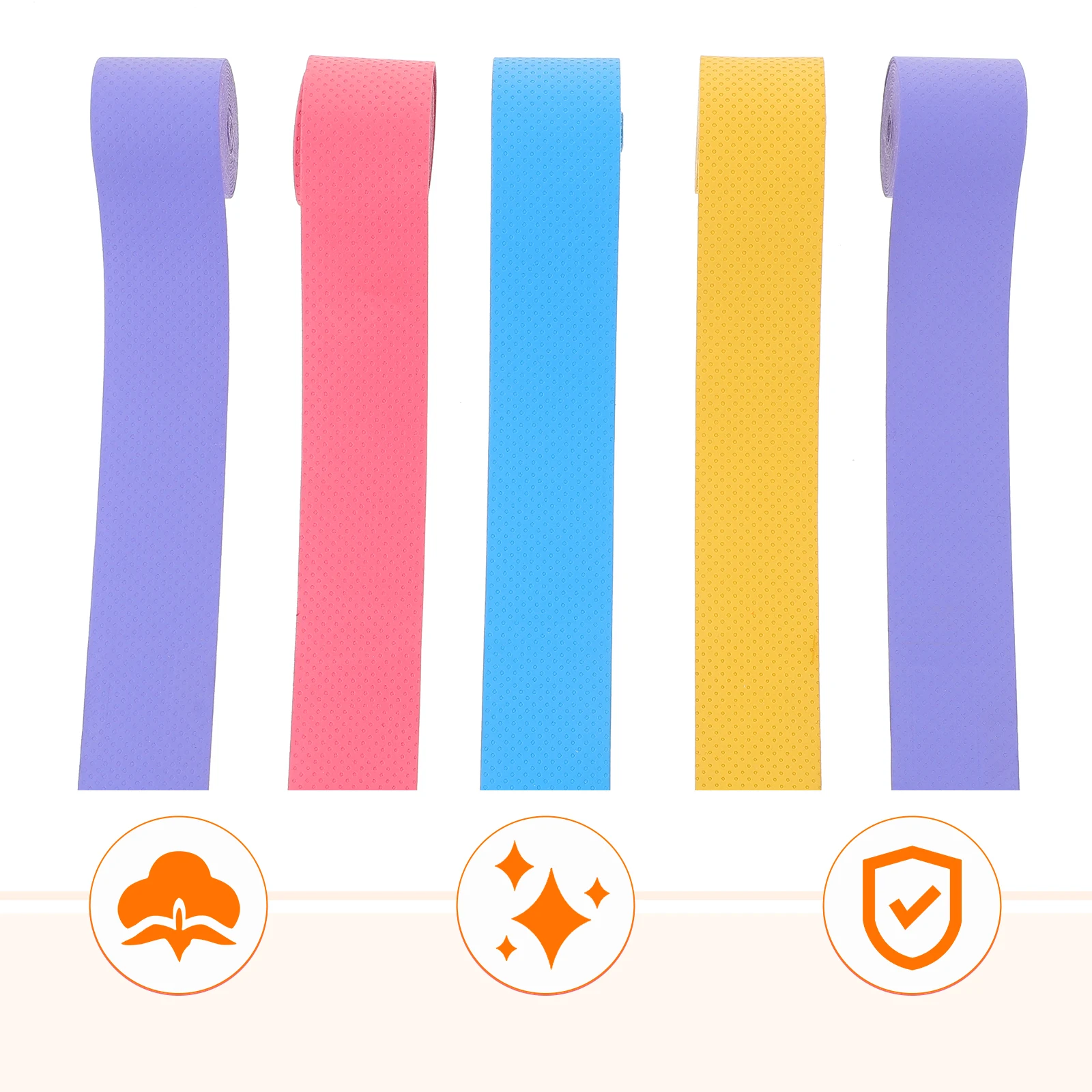 5 قطعة طول قابل للتعديل الصيد رود مقبض التفاف سهلة قطع بولي الشريط الشريط ل مضرب الدراجة المقود عدم الانزلاق امتصاص العرق قبضة #2