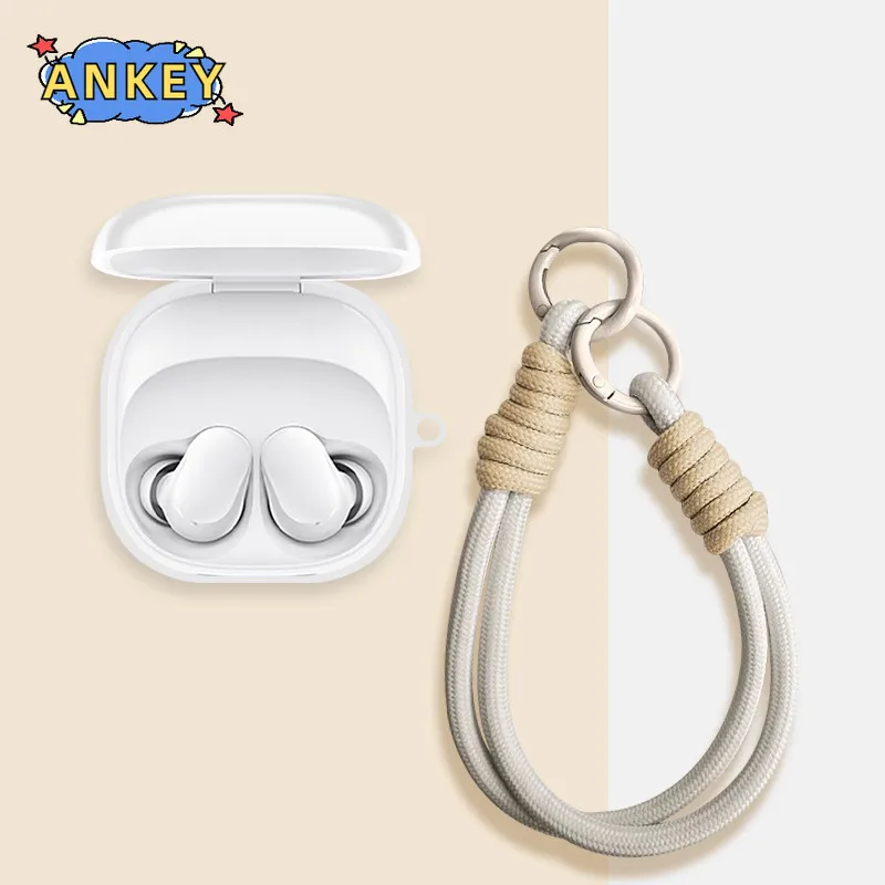 for Redmi Buds 6 Play SE Protective Case Nylon Lanyard Soft Cover Shells Anti Dust Sleeve Hand Rope Strap Accessories