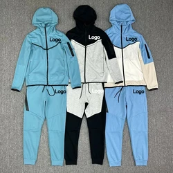 Men Track Suits Gym Training Tracksuit Sets High Quality Custom Logo Luxury Designer Branded Clothes Sportswear Sweatsuits