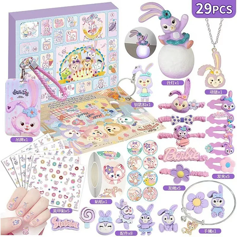 Hello Kitty Calendario dell'Avvento di Natale Kawaii Kuromi Cinnamoroll Portachiavi Cartone animato Scatole cieche casuali Giocattoli regalo Regalo per bambini Nuovo