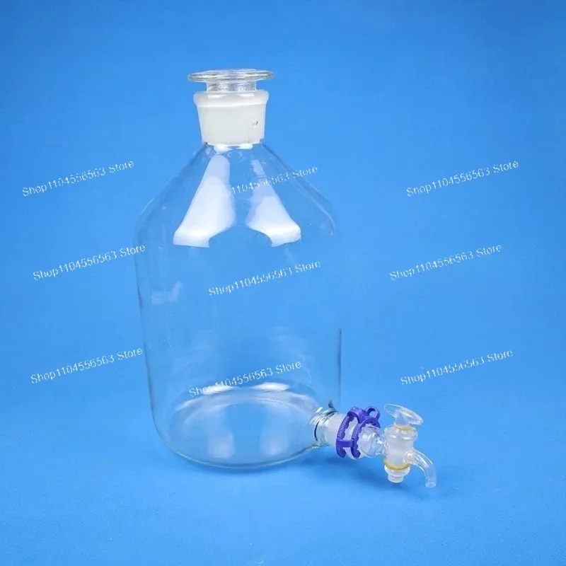 2500mL/5000mL/10000mL/20000mL SHUNIU Lab Aspirator Bottle, Borosilicate Glass with Ground-in Glass Stopper & Stopcock