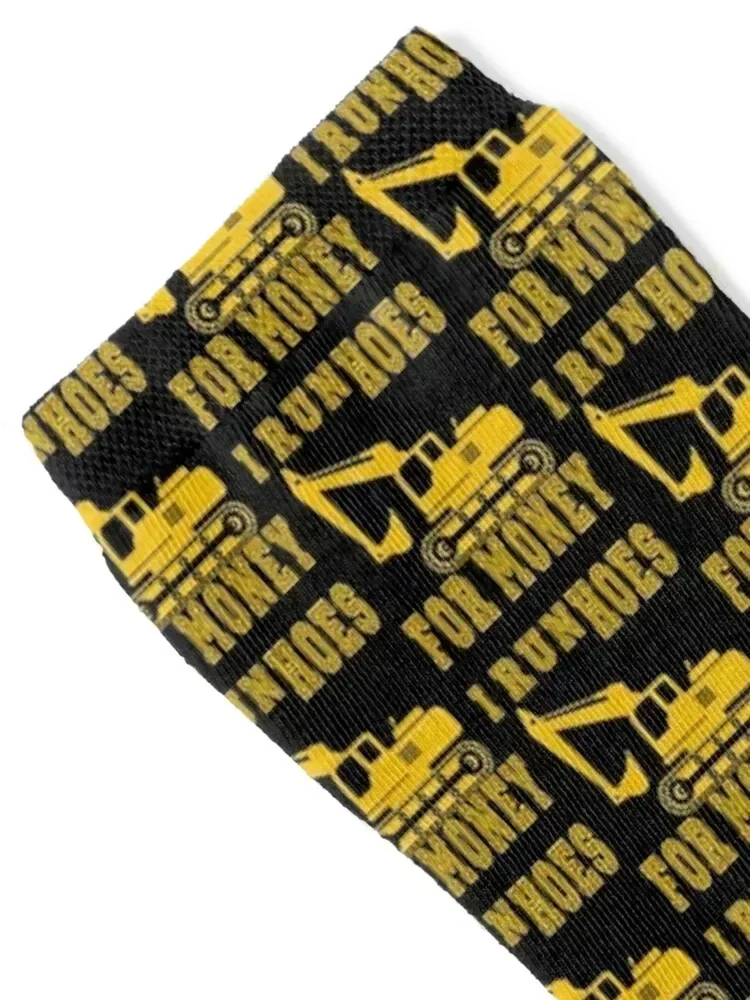 I Run Hoes For Money , Construction Workers Funny Socks designer brand cute sports stockings luxury Boy Child Socks Women's