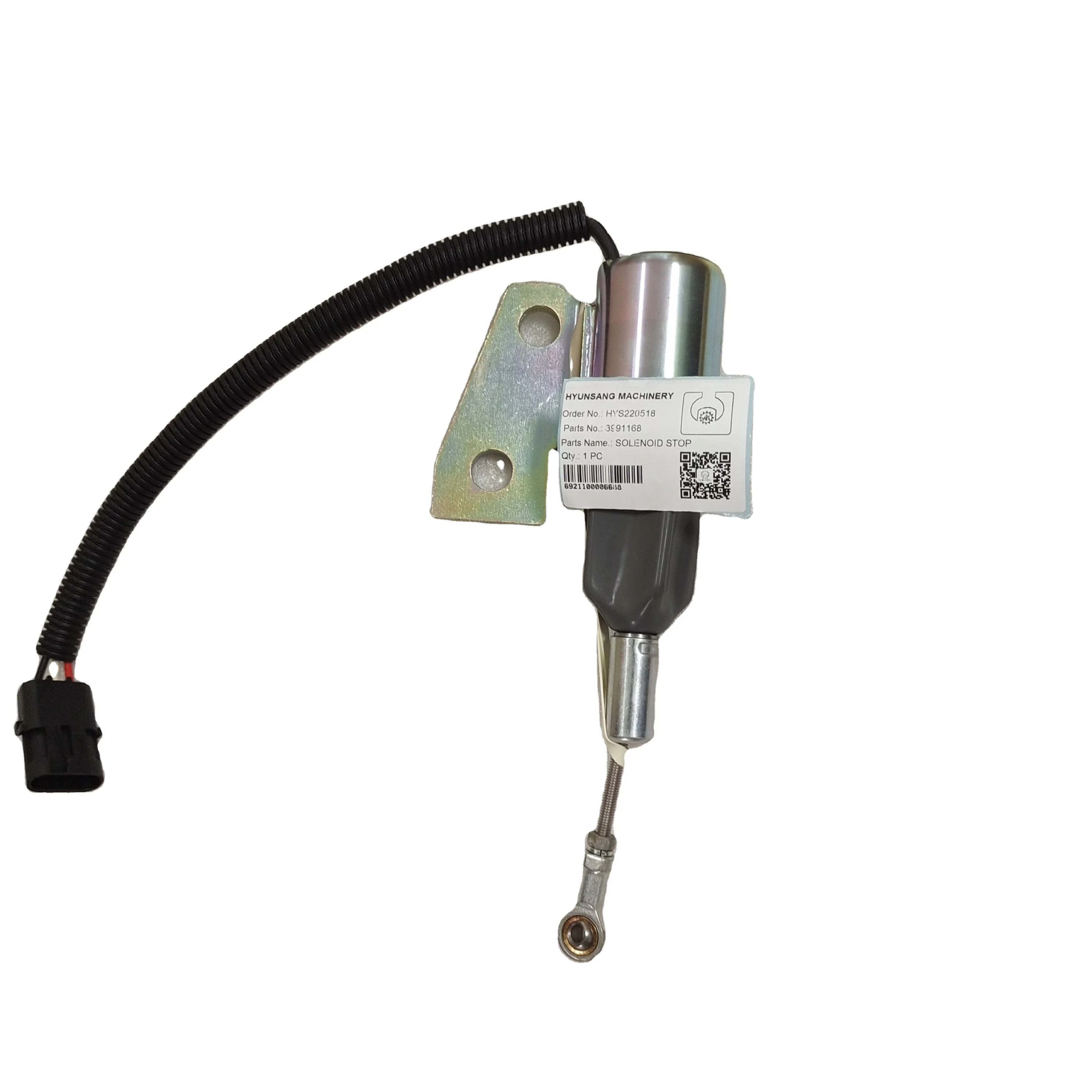 

3991168 399-1168 4BT Excavator Parts Stop Solenoid 24V Shut Off Solenoid Valve