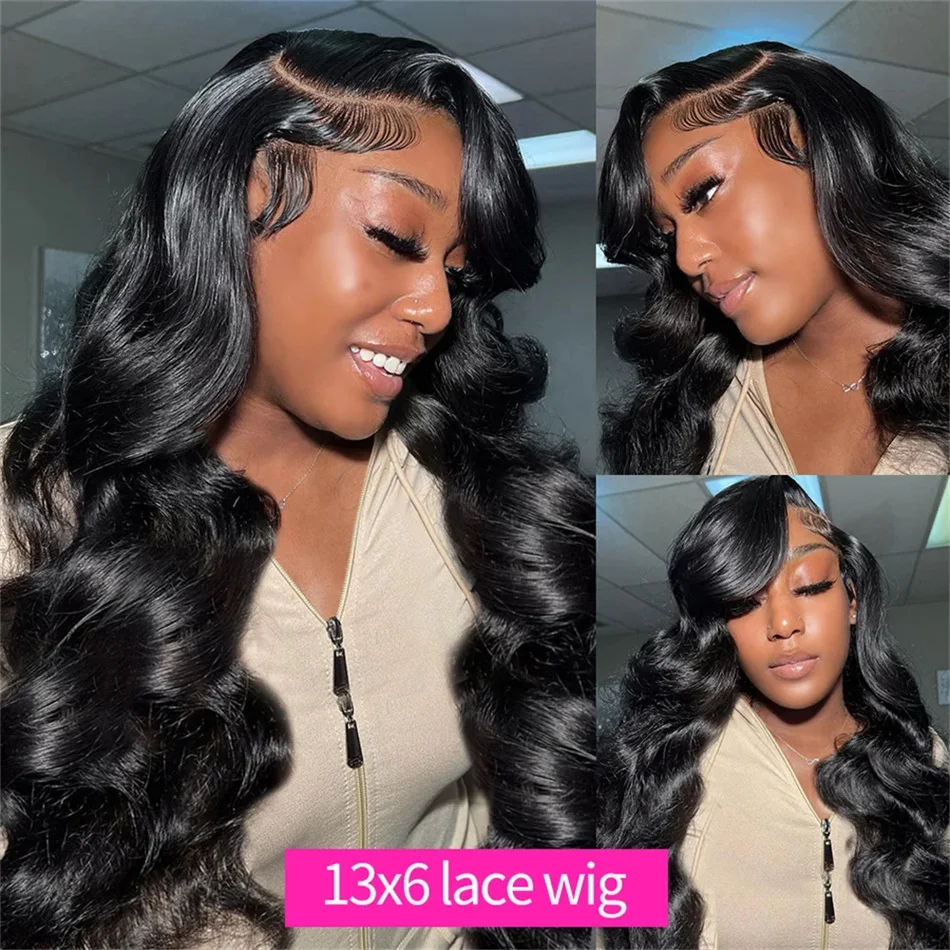 13x4 HD Lace Frontal Body Wave Human Hair Wig 38 inches 13x6 HD Lace Front Wigs Pre Plucked For Women