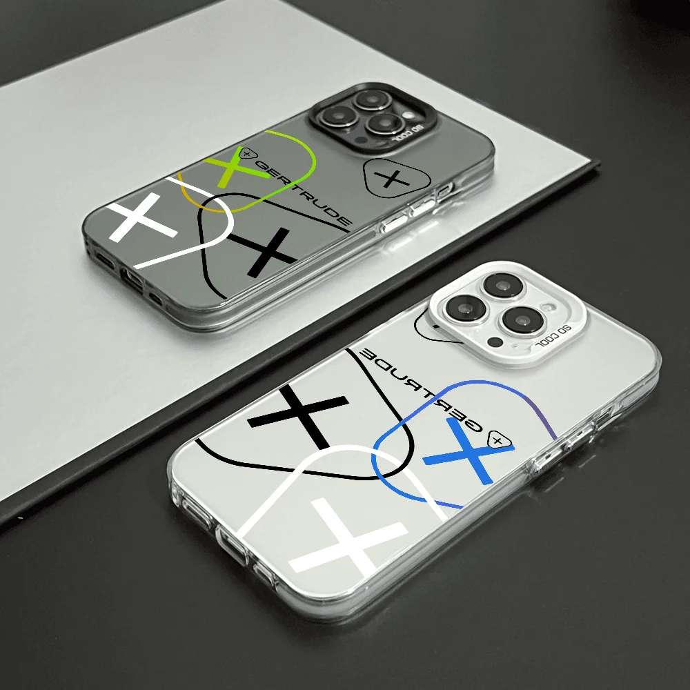 Custodia per telefono Fashion G-gertrude Print FUNDA per iPhone 12 11 13 14 15 16 17Max Pro Plus Mini Custodia protettiva a colori