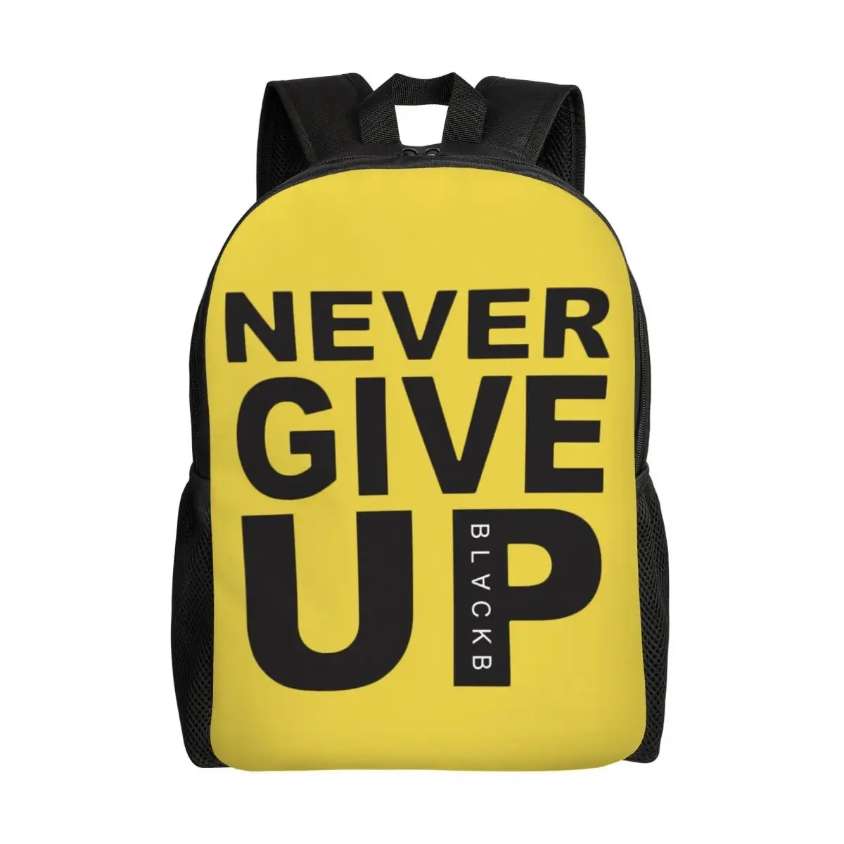 

Custom Never Give Up Laptop Backpack Men Women Basic Bookbag for School College Student You'll Never Walk Alone Bag