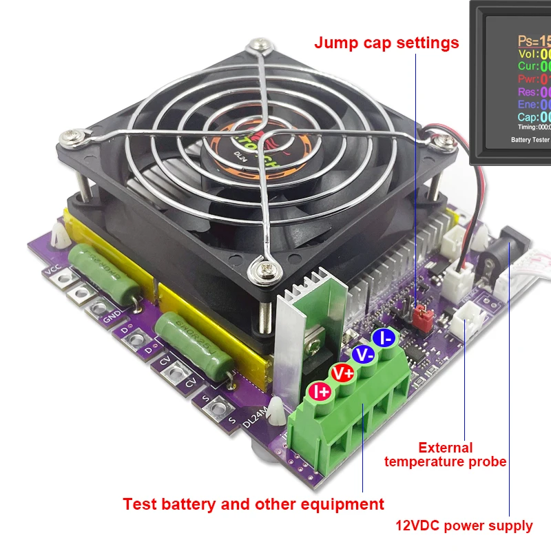 2-200V 150W 23A Intelligente Temperatuurregeling DC Power USB Tester Elektronische Belasting Lithiumbatterij Capaciteit Ontlading meter