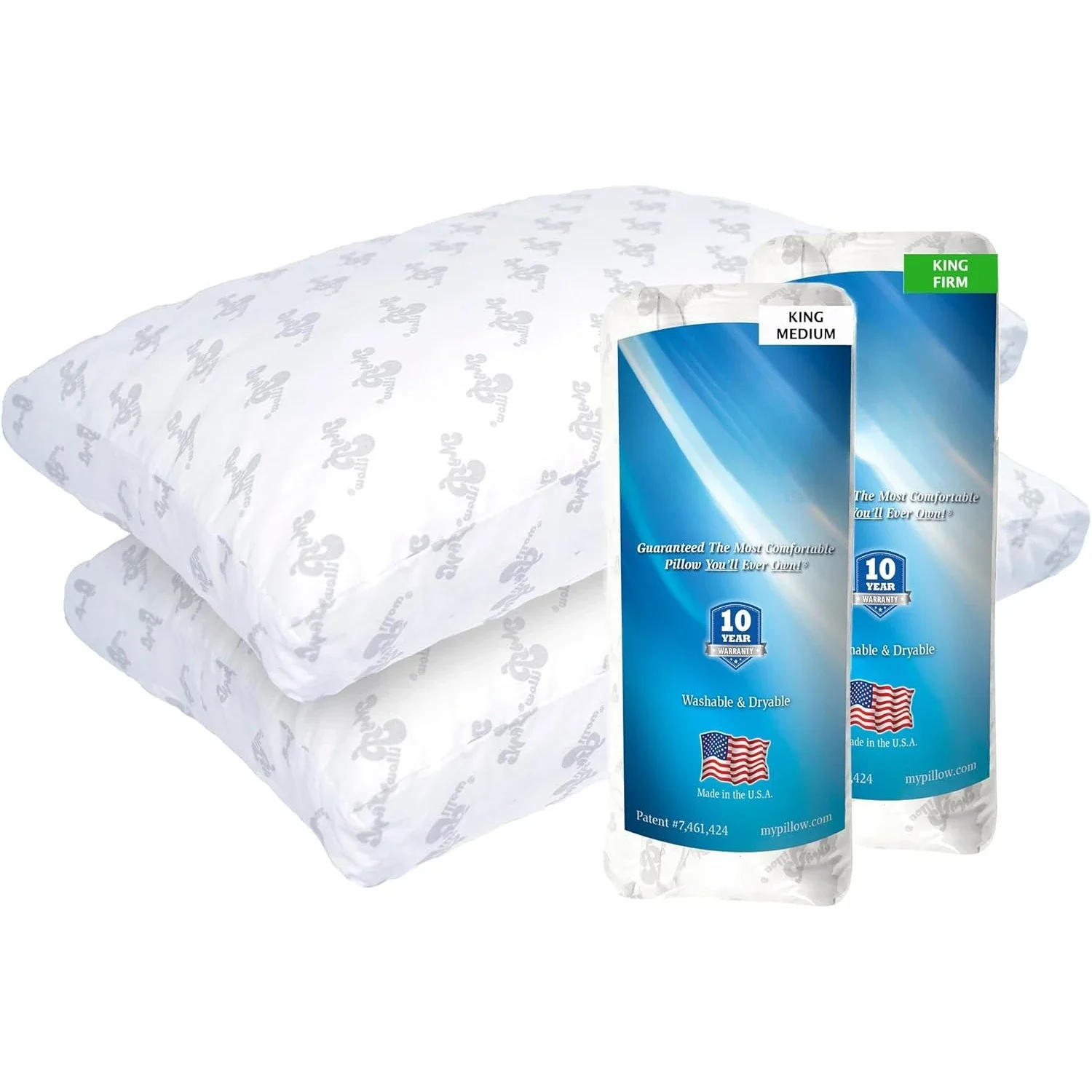 

Bedding Bed Pillows for Sleeping King Size, Set of 2, Gusseted for Back, Stomach or Side Sleepers - My Pillow Premium Pillow