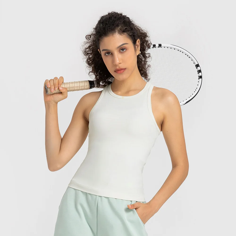 

OHSUNNY Women Workout Tank Tops Sleeveless High Neck Racerback Summer Casual Athletic Running Tennis Yoga Shirts