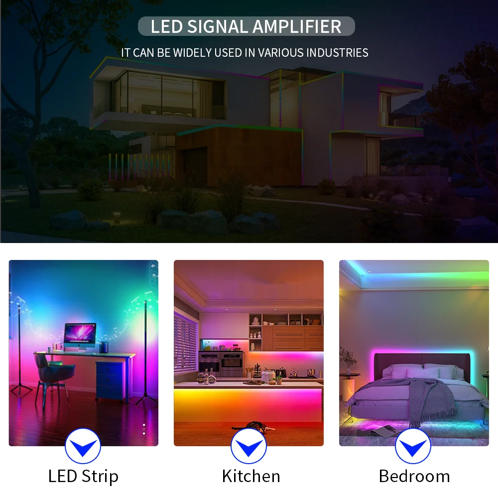 Imagem -06 - Amplificador de Sinal Led para Led Strip Portas Saída Spi Ttl Sincronizador 8ch Ws2811 2812b Ws2815 Ws2813