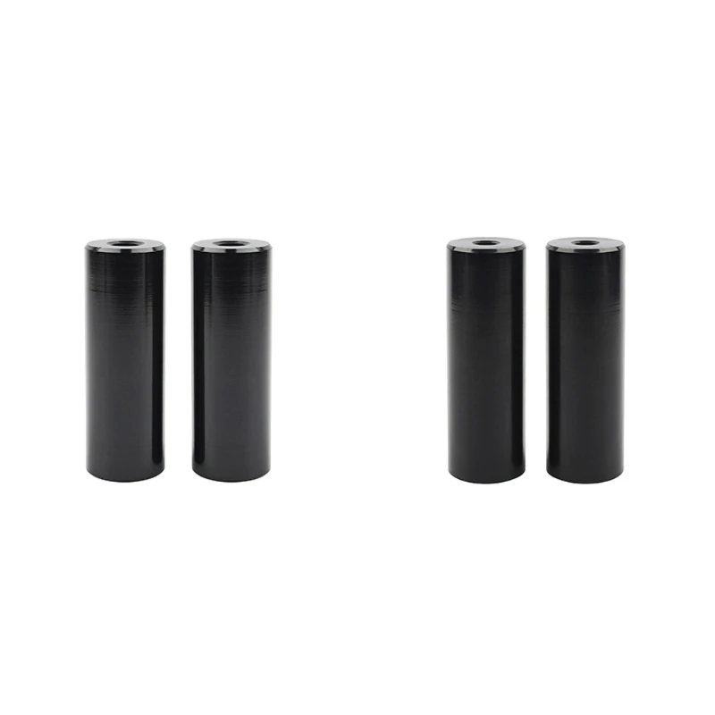 Q84C Metal Mount Tube Pair for Street Bikes Black Finish Cylindrical Foot Rest Set with 108 x 36 mm Body Size for Repair