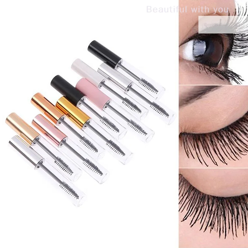 10ml Empty Matte Mascara Tubes Makeup Eyelash Refillable Bottle White Cap Cosmetic Packing Containers Eyebrow Cream Tubes