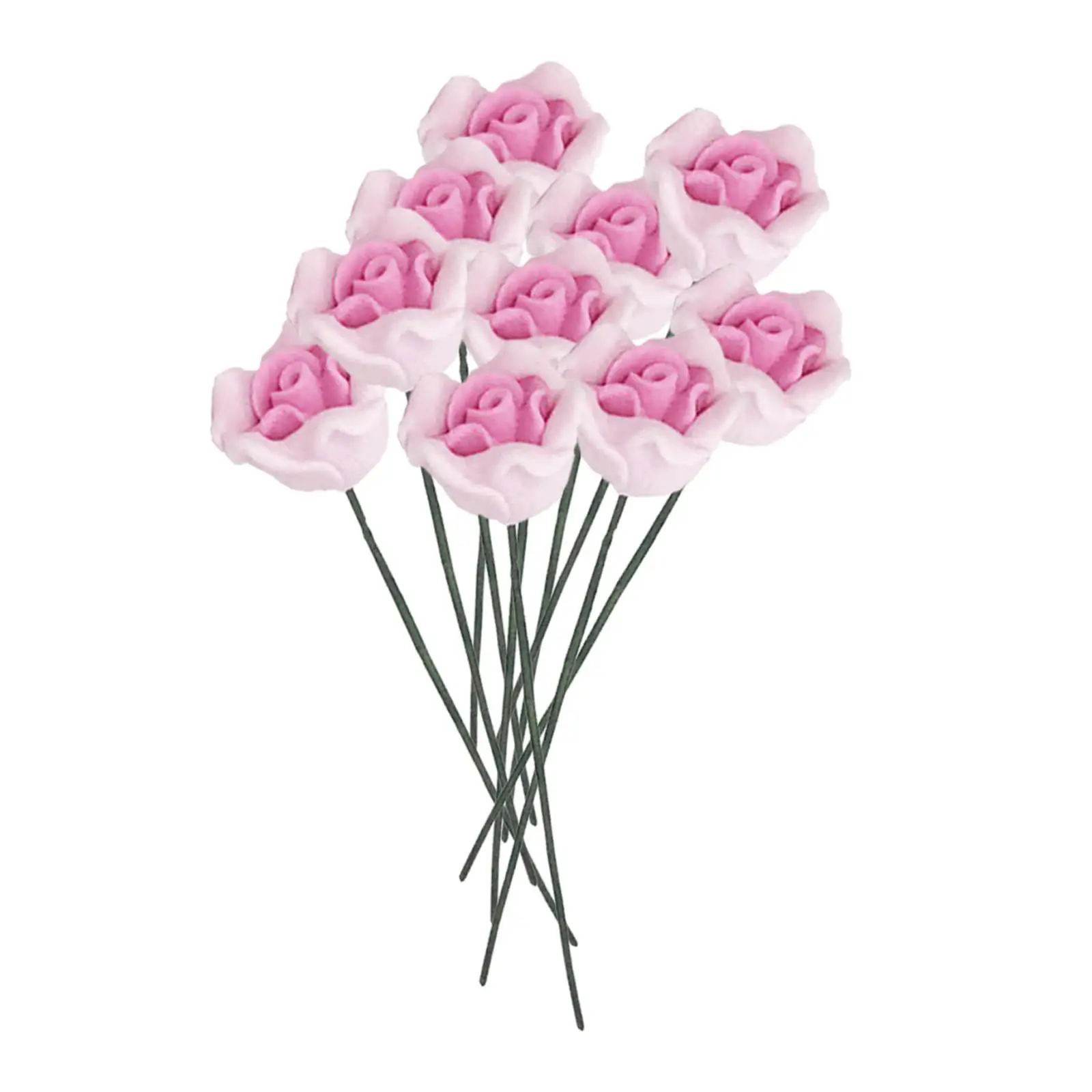 Pink Resin Miniature Flower Plants for 1 12 Dollhouse Artificial Rose Decorations Tiny Garden Ornaments DIY Photography Props
