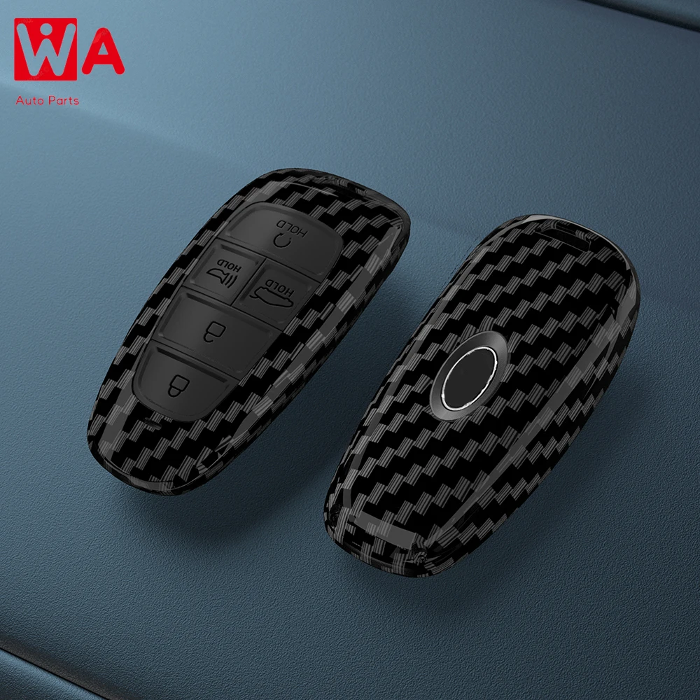 New ABS Car Remote Key Fob Case Cover For 2020-2021 Hyundai Sonata Nexo DN8 Santa Fe TM Tucson NX4 Staria Ioniq 4 5 7 Buttons