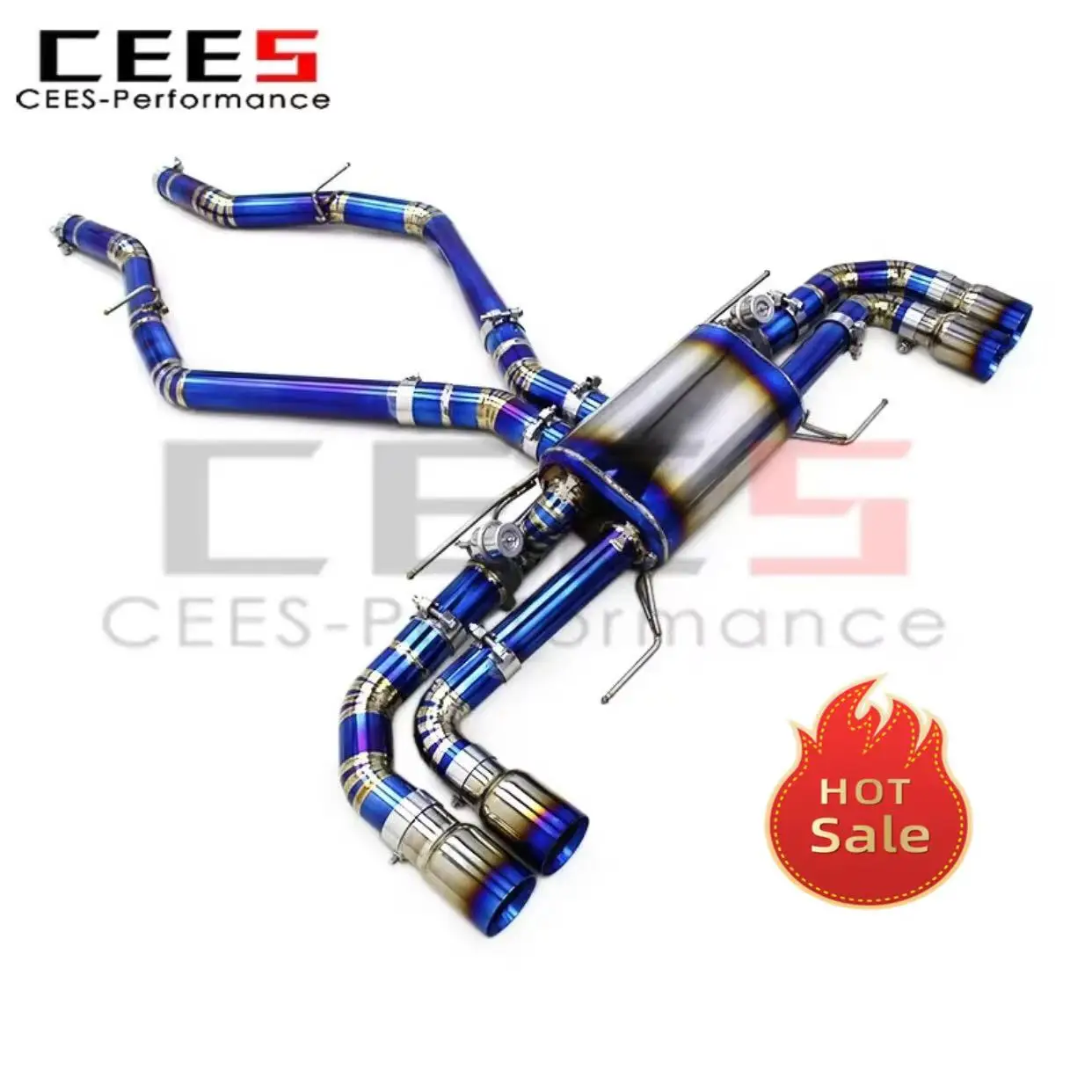 

CEES Tuning Valved Sport Exhaust - Axle Pipes Muffler for Alfa Romeo Giulia Quadrifoglio 2.9T V6 2016-2024