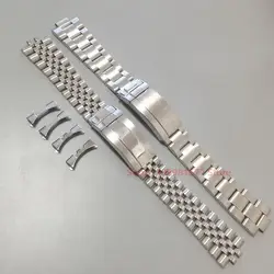 19mm 316L Stainless Steel Silver Oyster Jubilee Screw Curved End Watch Strap Band Fit for SKX 5 SNXS73 75 SNXS80 SNXS81 SNXG47