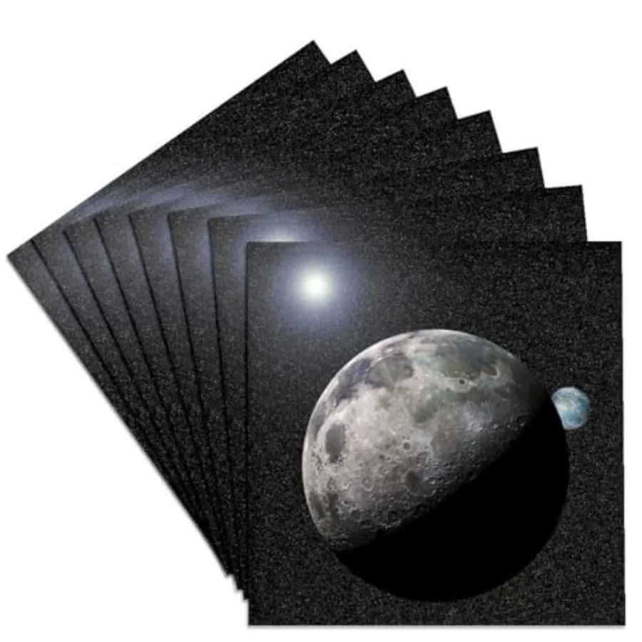 

CST_19949_4 Набор из 8 керамических подставок для кружек «Танец Луны»: Сцена танца планет Земля и Луна в космической орбите