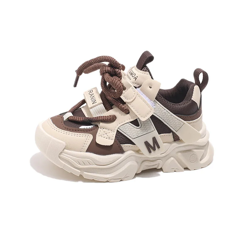 

Осенние детские кроссовки, повседневная спортивная обувь для мальчиков, цветная лоскутная дышащая теннисная обувь из мягкой искусственной кожи, 2025 г.