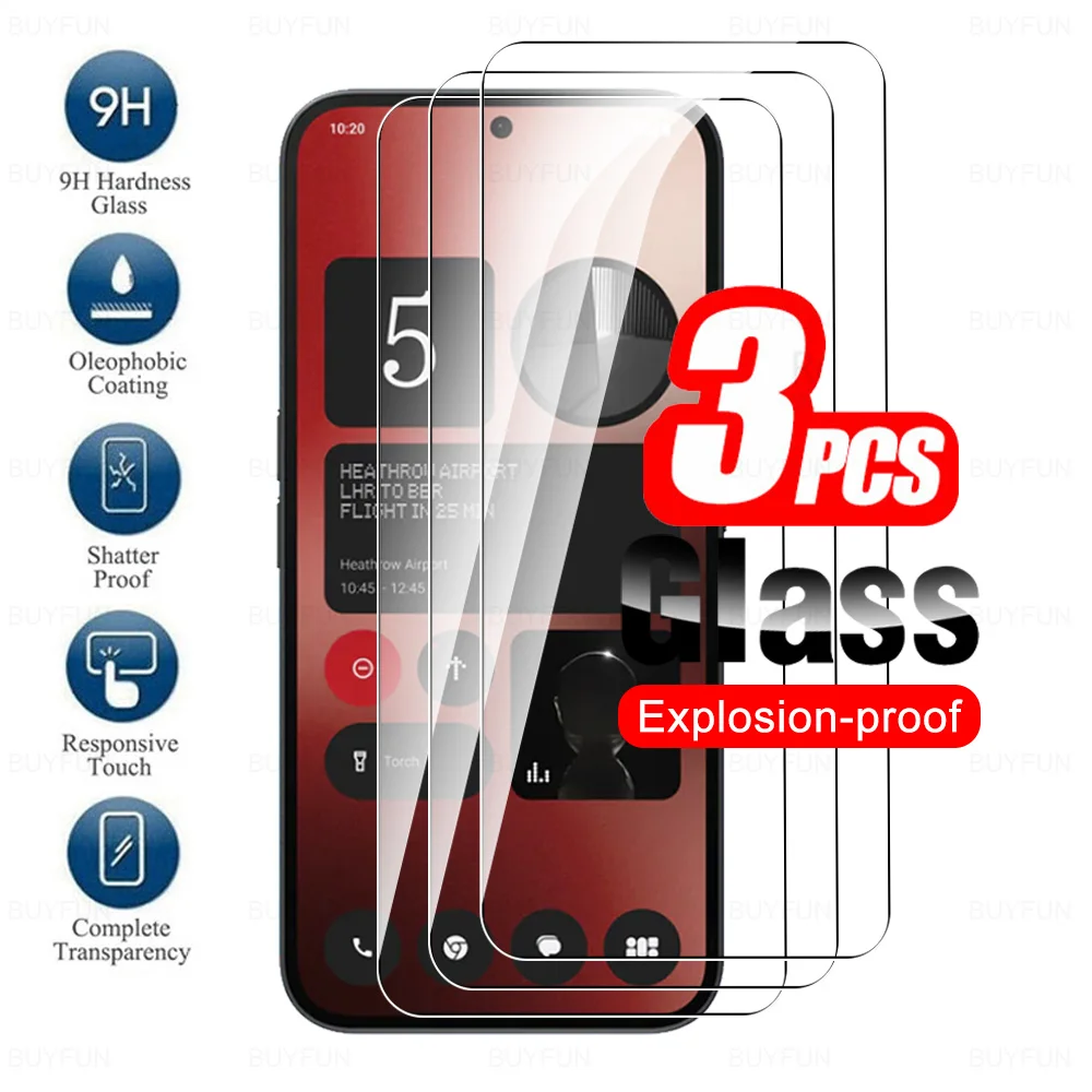 3Pcs HD Tempered Glass For Nothing Phone (2) Screen Protector For CMF Phone 1 NothingPhone (2a) Plus 2 A Phone1 Phone2 2aPlus 5G