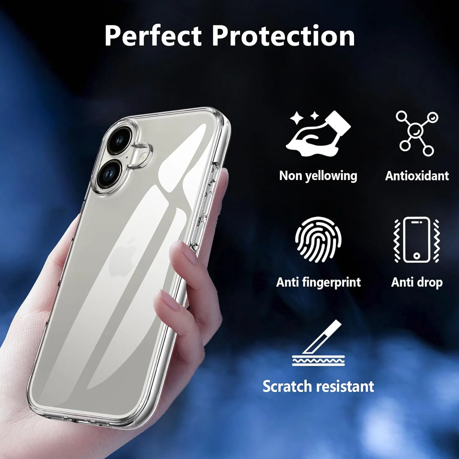 Custodia per telefono Crystal Clear per iPhone 16 15 14 13 12 11 Pro Max Mini Lens Protection Cover sottile trasparente su custodia iphone 16 Plus