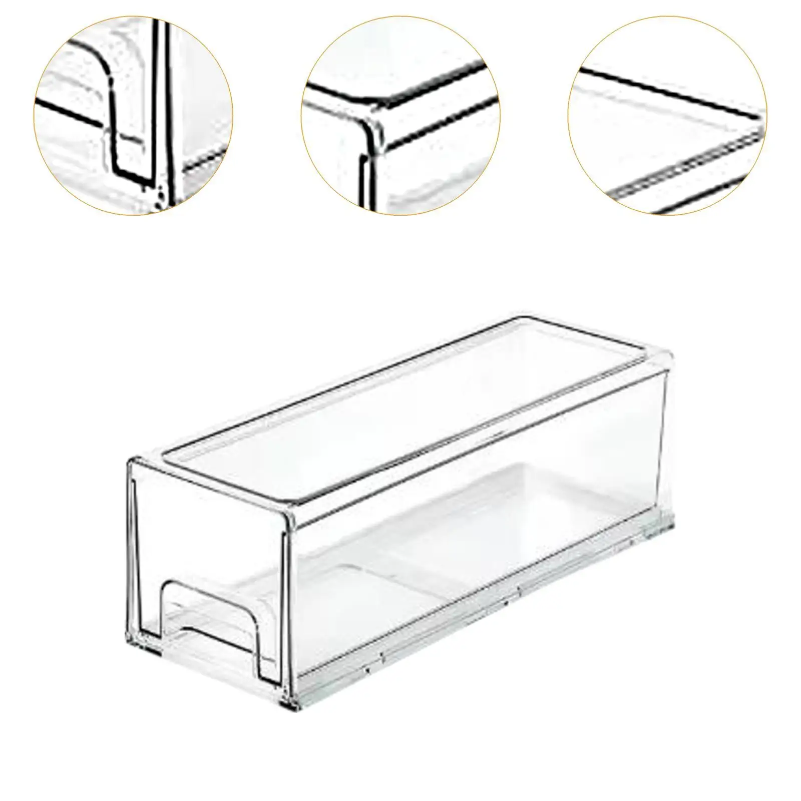 Clear Plastic Storage Drawer Organizer Stackable Chest Cabinet for Toy Makeup Jewelry Office Home Bathroom